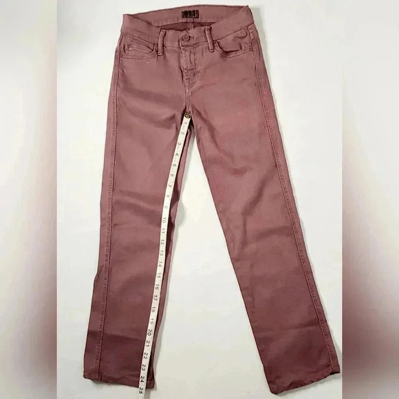 Mother Rascal  Cuff Pop Jeans Stretchy Denim Wild Orchid Sz 24 Mid Rise - Picture 8 of 12